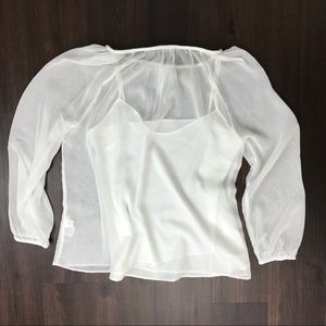 J. Crew Tops - J. Crew Point Sur Chiffon Pin Dot Top S NWT J. Crew Tops - J. Crew Point Sur Chiffon Pin Dot Top S NWT